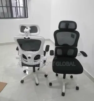 Unique White and Black Mesh Chair