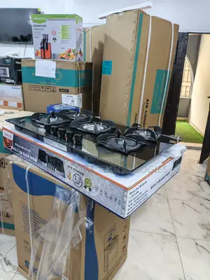 Image 5 Gas Hob Im-90-G6 - Black Glass, Brand New Sealed