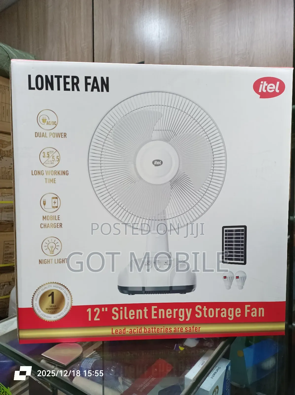 Itel Rechargeable Fan