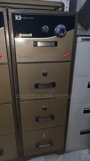 Four Drawers Switch Korean Fireproof Safe With Manual Lock