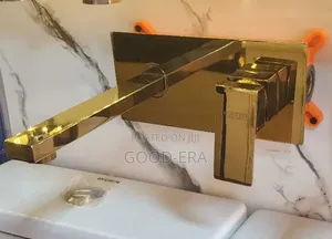 Gold Conduit Basin Mixer Faucet