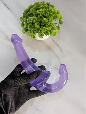 2 in 1 Double End Dildo Sex Toy for Women Lesbian - Purple
