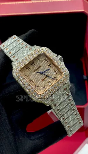 VVS Moissanite Cartier-Style Wristwatch