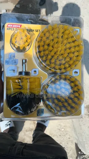 4-Piece Drill Brush Power Scrubber Set – Cleaning Attachments