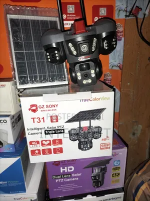 T31 Intelligent Solar PTZ Camera With Triple Lenses. 4g Lte