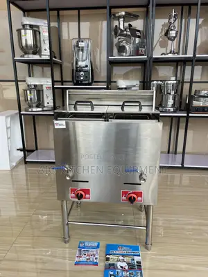 Commercial 2 Tank, Gas Fryer Standing 14l+14l