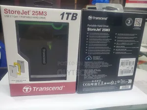 Transcend 1tb Usb 3.0 Storejet Shock Resistance Portable External