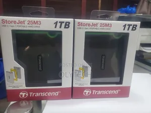 Transcend 1tb Usb 3.0 Storejet Shock Resistance Portable External