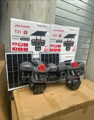 3 Lens Smart Solar CCTV Camera