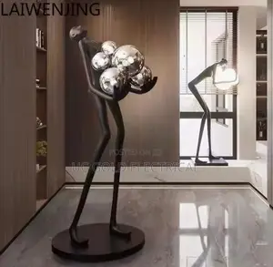 Mjy Custom Abstract Humanoid Sculpture Floor Ornament Living Room