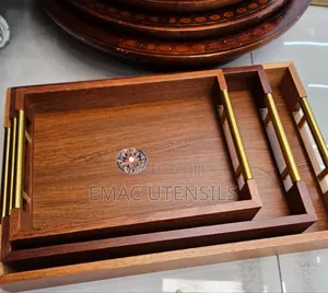 Luxury Polished 3 in 1 Marble Bamboo Wooden Serving Tray