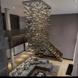 Modern Stylish Luxury Crystal Led Stone Bubble Chandelier Light