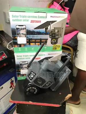 Triple Lens Solar CCTV Camera 4g 8mp