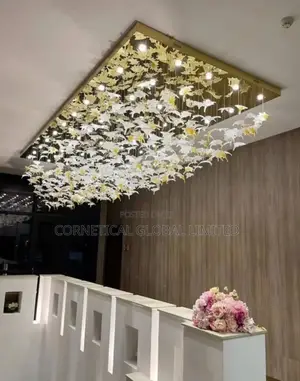 Modern Premium Quality Leaf Shaped Crystal Led Chandelier Light