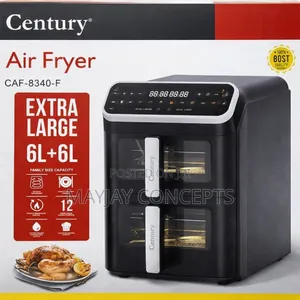 Century 12 Litres Digital Air Fryer-Airfry,Grill,Bake,Roast-Caf-8340-