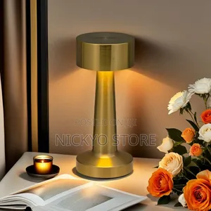 Luxury Rechargeable Led Table Lamp (Gold Finish)