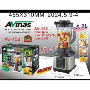 Avinas 5.2l Copper Coil 4800w Digital Commercial Blender/Grinder