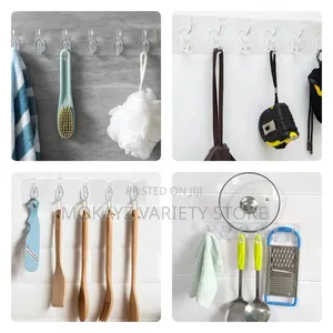 6-Slots Multipurpose Sticky Silicon Tile Hook/Hanger