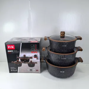 Hk Granite Pot 32,36,40cm Big Set