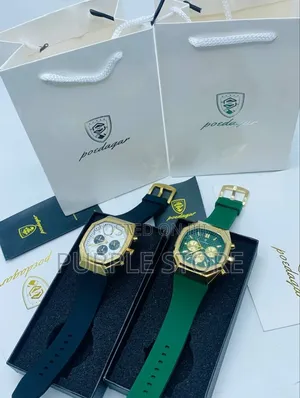 Poedagar Chronograph Rubber Strap Watch