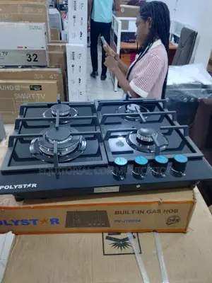 Polystar 4 Burner Glass Surface Built-in Gas Hob