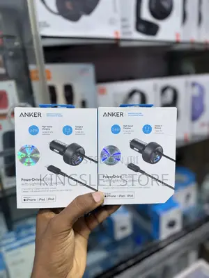 Anker Powerdrive 2 Elite Usb Car Charger With Lightning Cable Built-in
