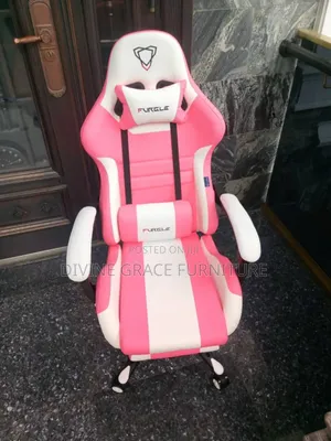 Pink And White Color Game Chair