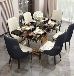 Marble Top Dinning Table Set