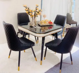 Black Color Dinning Table Set