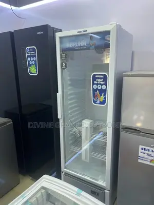 Brand New 300l Bruhm Single Door Show Glass/Beverage Cooler