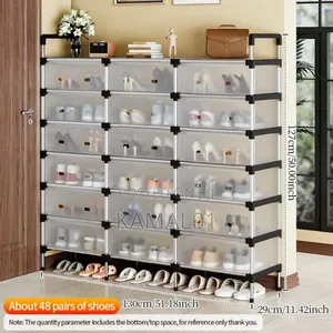3 Partition 7 Layers Shoe Rack With Cover