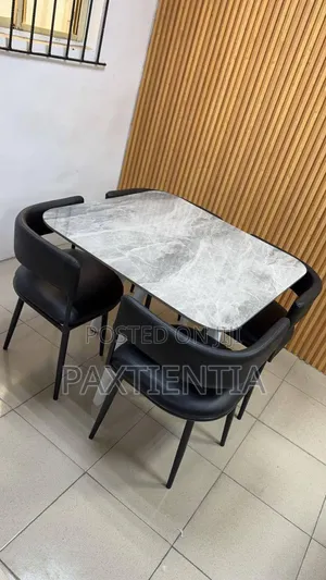 Marble-top Square Dining Set