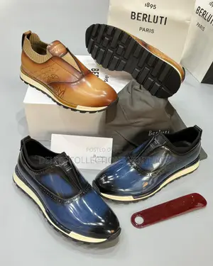 *Berluti Fast Track Leather and Knit Slip-on Sneaker* Available In