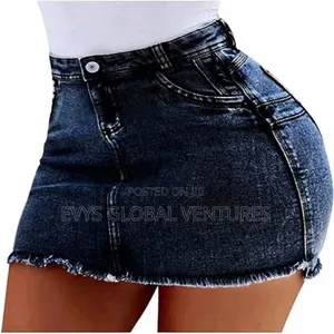 Butt-Lifting Bodycon Stretchy Denim Jean Mini Skirt