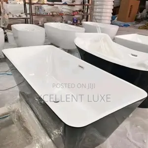 Acrylic Bathtub Black And White English Standard
