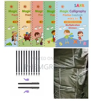 100 Sets (5-in-1) Sank Magic Children Calligraphy Copy Book