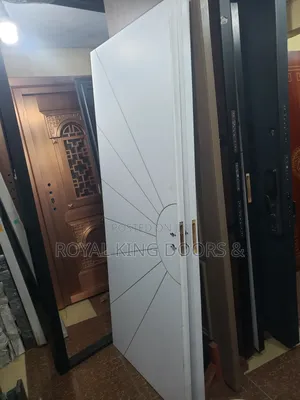 Write and Gold 3ft by 7ft HDF Wooden Room Doors