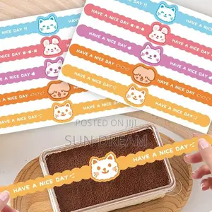 50 Sheets / Package Stickers Packaging Box Sealing Labels Cake Sticker