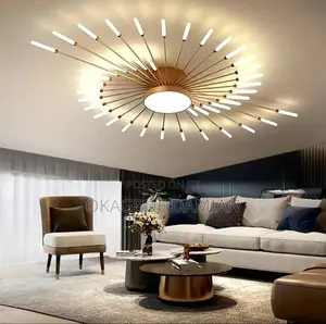 28 Hand Lamps Chandelier Gold Color