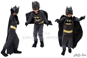 Batman Black Costume For Kids – Jumpsuit With Mask & Cape For Fun