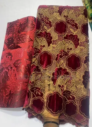 Luxury Velvet Lace With Gold Embroidery – Perfect for Eid Events
