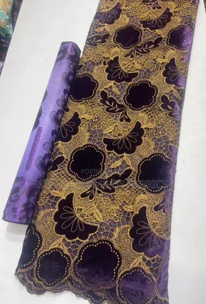 Luxury Velvet Lace With Gold Embroidery – Perfect for Eid Events