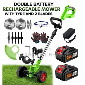 Double Battery Rechargeable Mower/ Grass Cutter