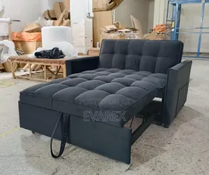 Exotic Blue Adjustable Sofa Chair/Bed. Foldable Bed Chair