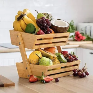 2layer Wooden Fruit Rack