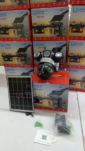 V380 Triple Lens Solar Camera 4g 12mp