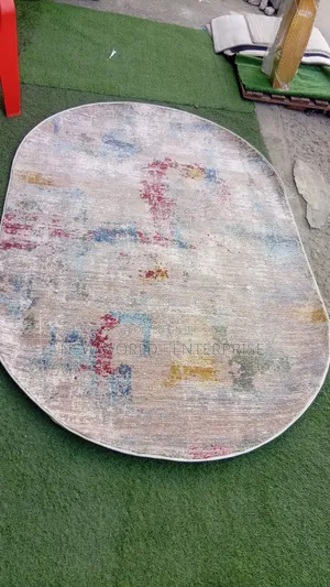 5by6 Feets Oval Shaped Modern Multi Coloured Turkish Centre Rug