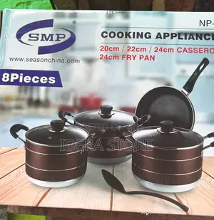 SMP Np01 8pcs Nonstick Pot With Frypan