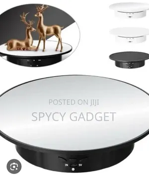 360° Electric Mirror Turntable (Motorized Rotating Display Stand)
