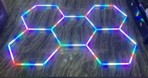 RGB Hexagon Led Garage Light or Hexagonal Led Ceiling Light Fixture.